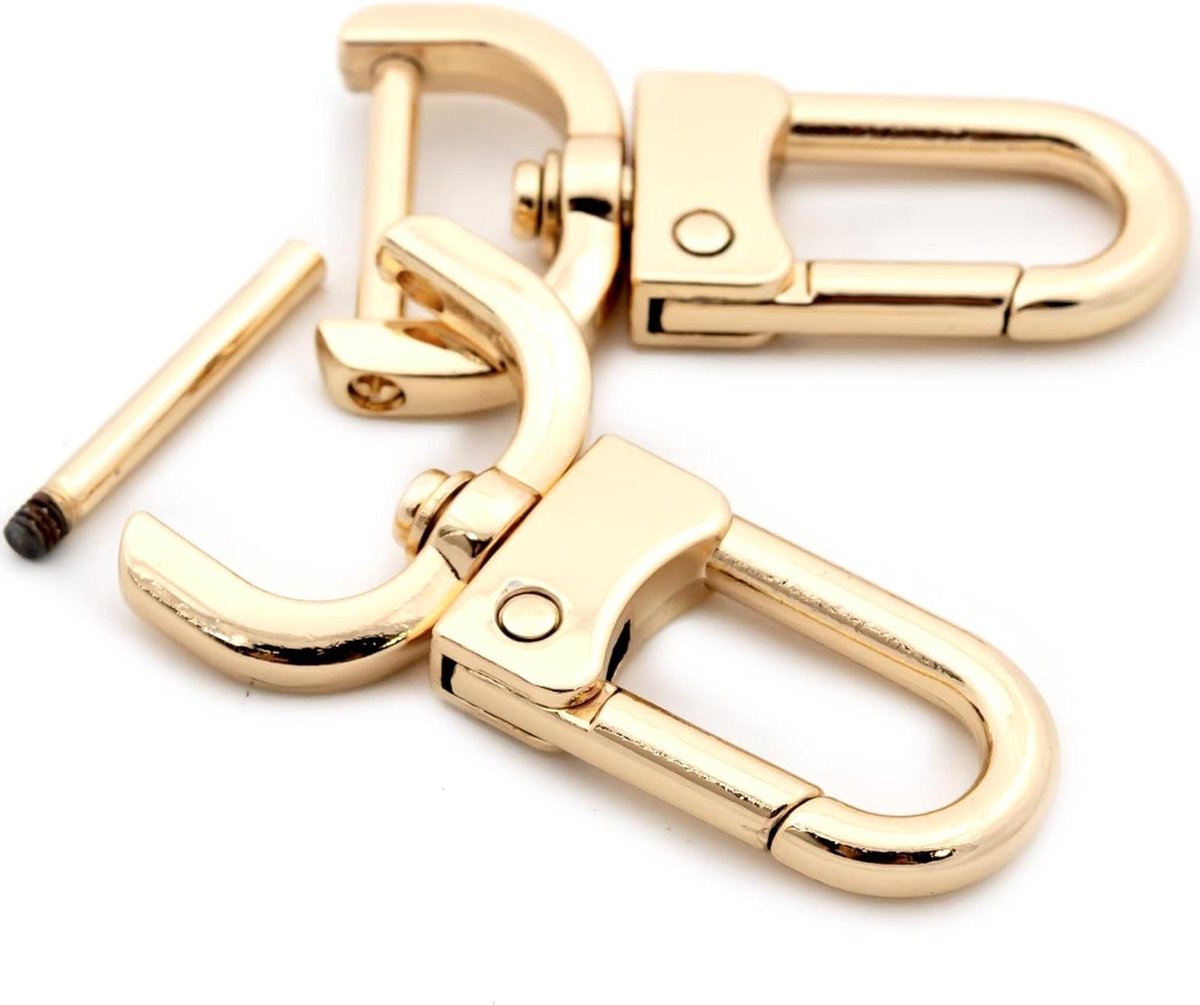 Draaibare Kreeft Sluitingen - Tas Haken Clips - Bag Charm Maken - Afneembare Push Gate - 4/5 inch - Goud