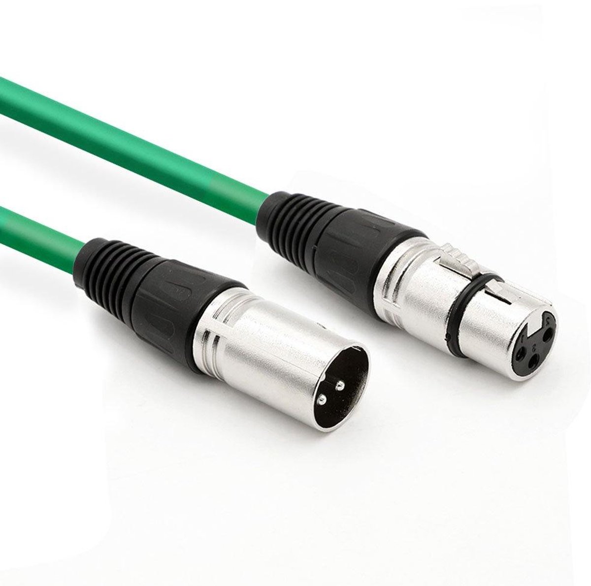 Luidsprekerkabel XLR - Microfoonsnoer - Podium Geluid - Verwarring-vrij - 165 voet - Groen