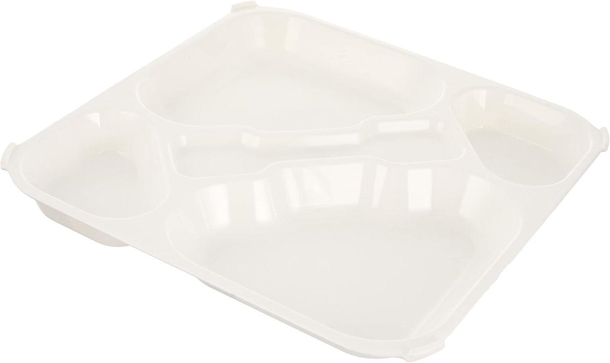 Dienblad Vierkant - Serveerschaal Tray - Eten Serveren - BPA-Vrij Materiaal - 33 x 33 cm - Wit