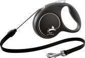 Flexi Black Design Hondenriem - Rollijn - M - Zwart - 5 m - Middelgrote Honden
