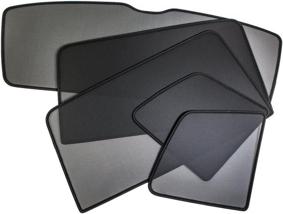 Zonnescherm Auto - Zonwering Set - Bescherming tegen Zon - Specifiek voor Tiguan - 5 Delen - Zwart