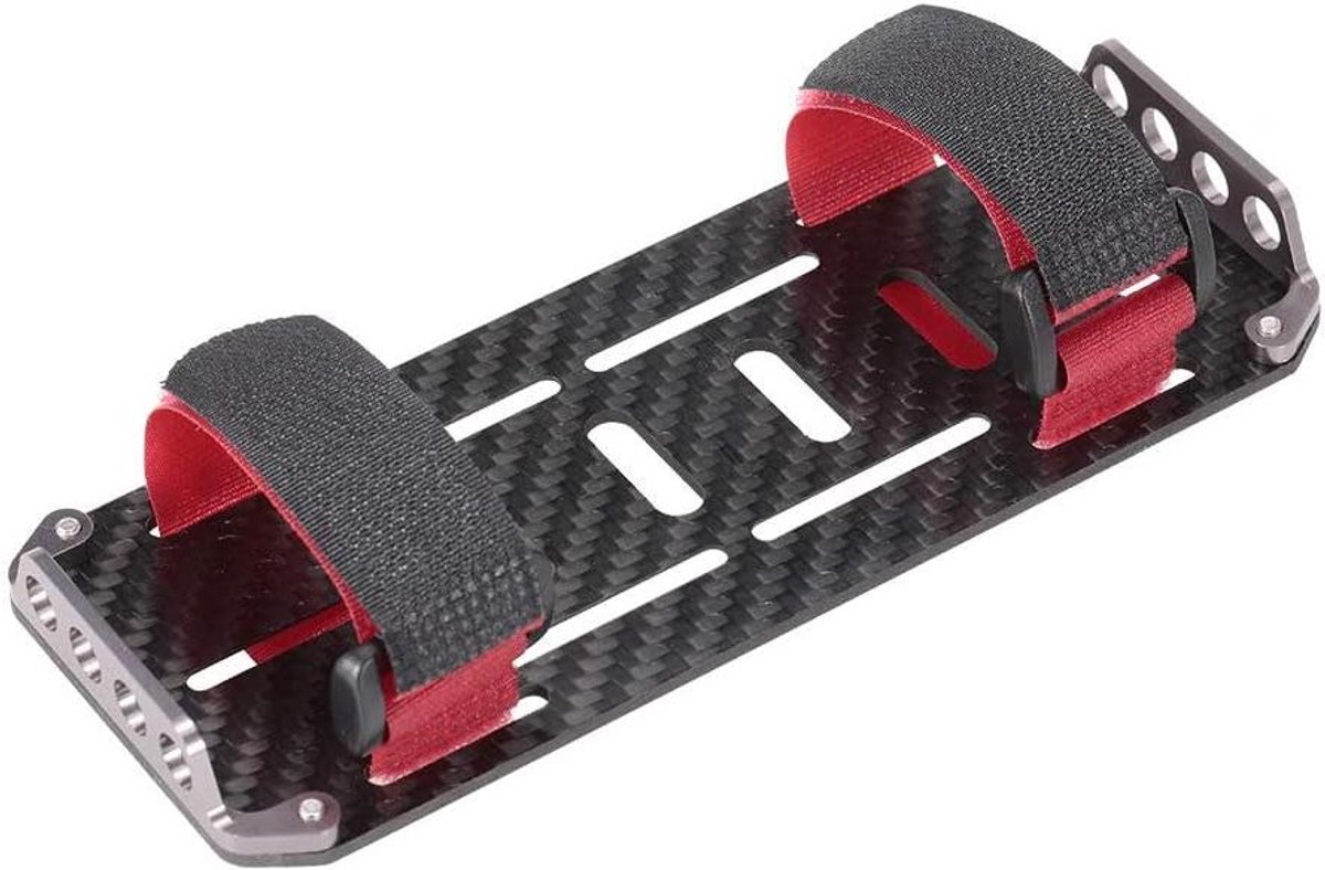 RC Auto Accubak - Batterijhouder - RC Auto Modificatie - Koolstofvezel Materiaal - 16.1 x 7.5 cm - Zwart
