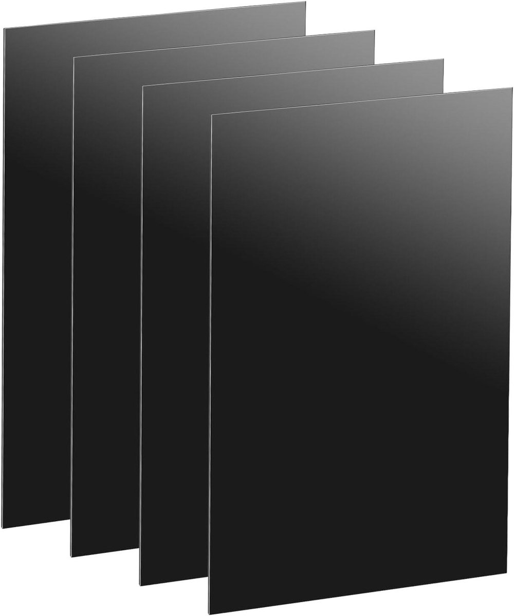 Acryl Plaat - Acrylglas Paneel - Fotolijst Vervanging - Hoge Temperatuur Bestendig - 30x20 cm - Zwart