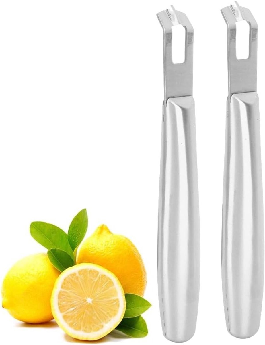RVS Zester voor Citrusvruchten, Ideaal voor Citroenschil, Garnish en Koken met Fruit en Groenten