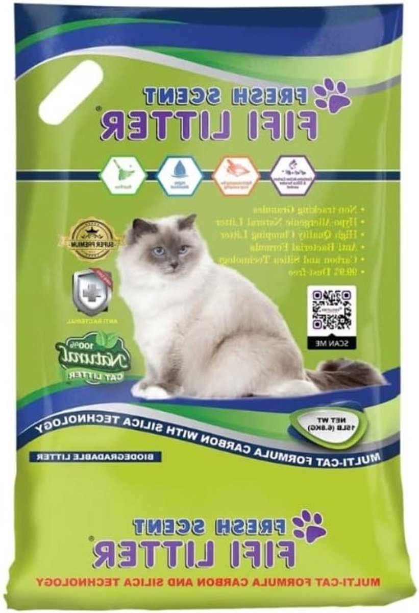 Kattenbakvulling Natuurlijk - Klitvormende Vulling - Geurcontrole Huis - 99.9% Stofvrij - 6.8 kg - Niet van toepassing