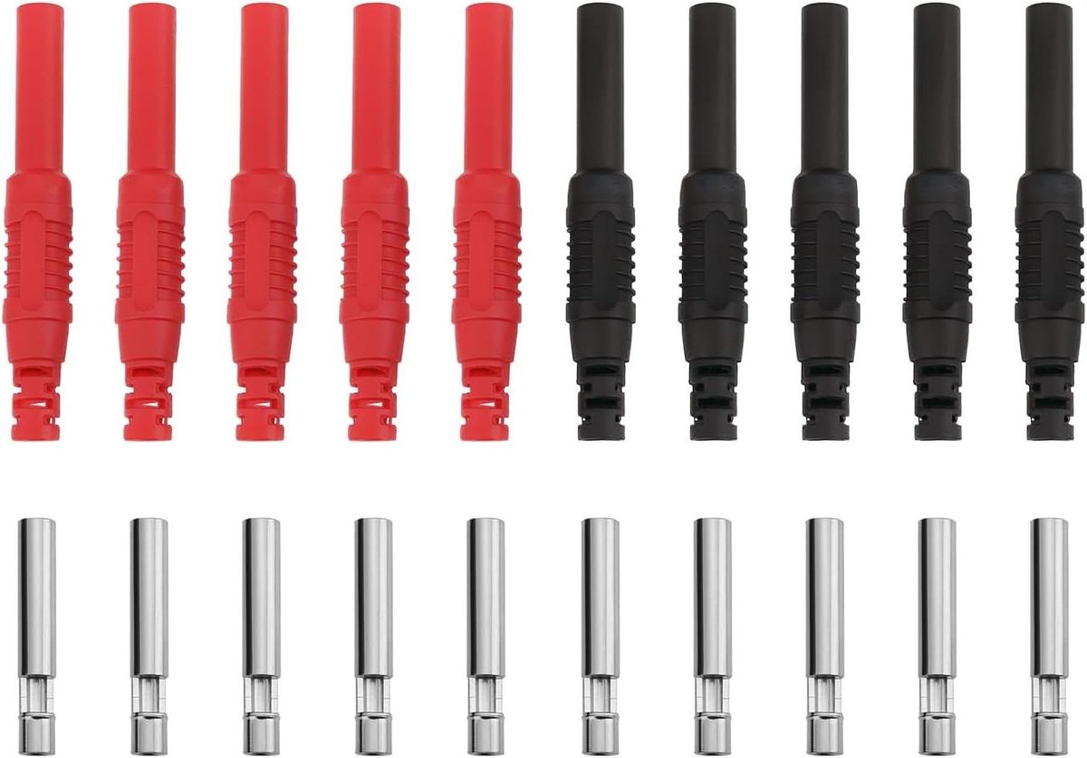 10 Stuks 4mm Banana Female Jack Socket Geïsoleerde Veilige Soldeerconnectoren voor Elektrische Tests en DIY Projecten