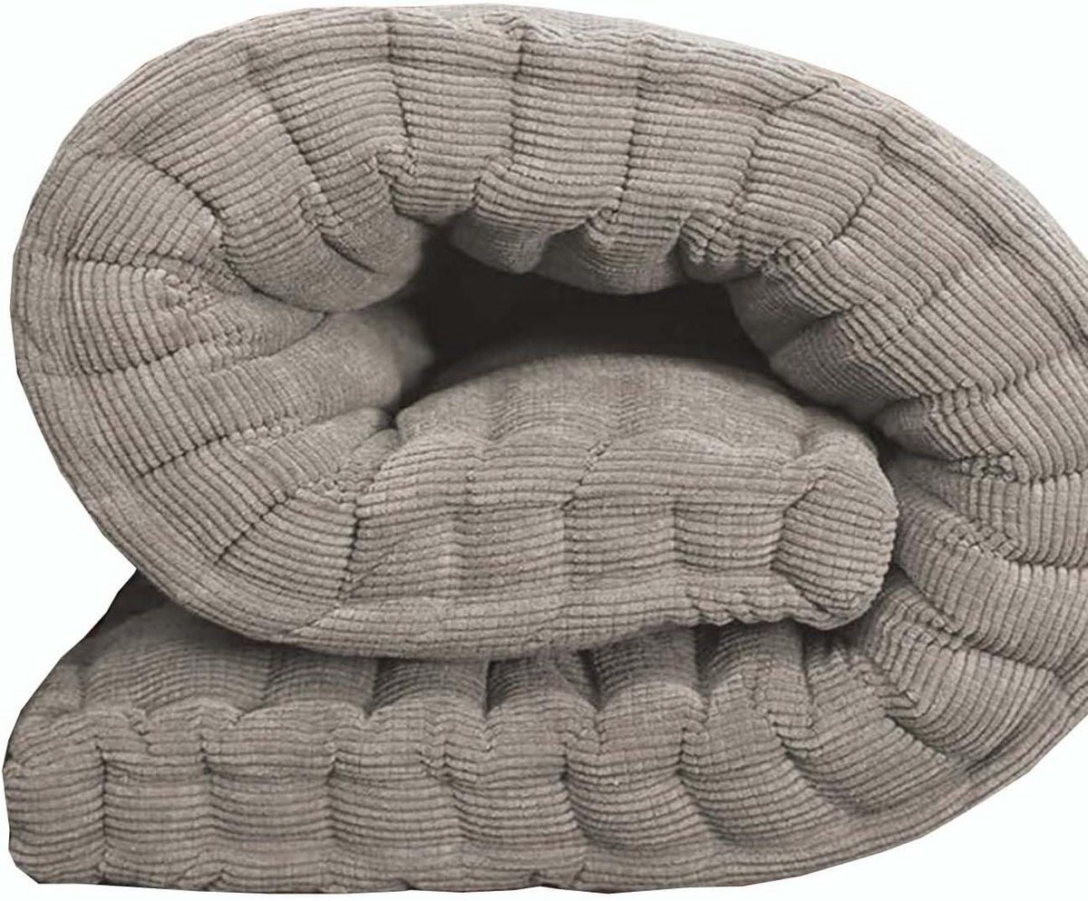 Bankkussen Lange Zitplaats - Dienkussen Stoelkussen - Comfortabel Zitten Buiten - Dikke Parelkatoen Vulling - 110x30cm - Donkergrijs