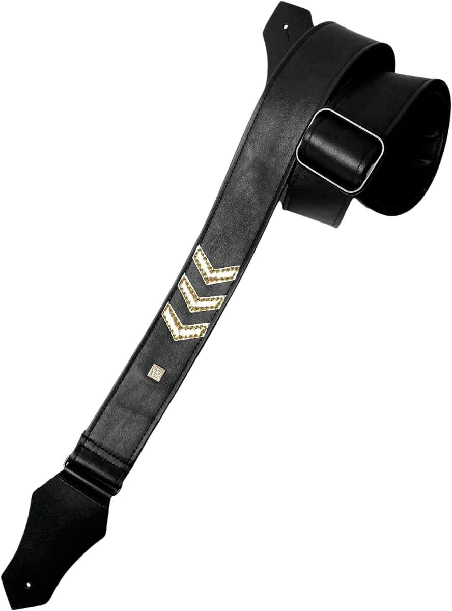 Gitaarband - Muziekband - Instrument Dragen - Handgemaakt in VS - 2 inch breed - Sergeant Goud