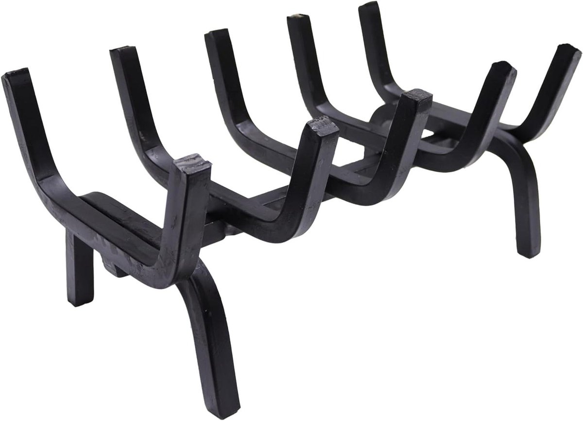 Houtrek - Brandhoutstandaard - Haardhout Opslag - Compact Formaat - 31 x 20 x 15 cm - Zwart
