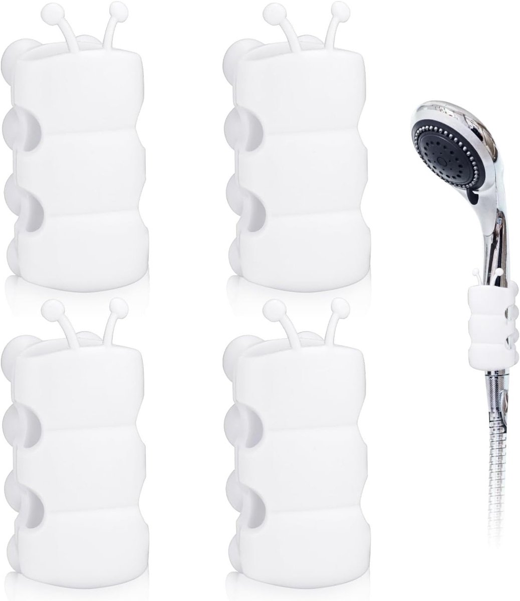 Verstelbare Suction Cup Houder voor Douchekop - 4 Stuks, Geen Boren Nodig, Ideaal voor Badkamer en Douchegebruik
