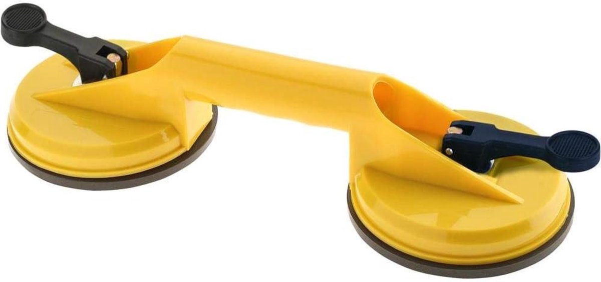 Dubbele Zuignap - Zuighouder Glas - Gladde Oppervlakken Verplaatsen - Cam-Action Hendels - 130 lbs Draagvermogen - Zwart