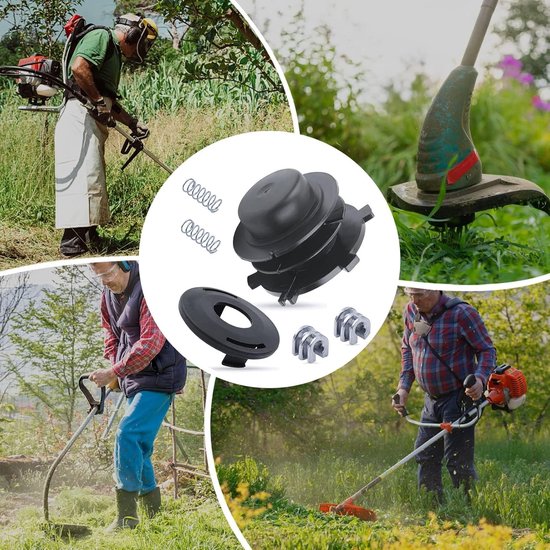 Geschikt voor 6-delige vervangende bosmaaierdraadset, kopspoel en beschermkap voor STIHL FS80 FS83 FS85 FS100 FS110 FS120 FS130 FS200 met veerbelaste draadtoevoeroog van Merkloos	 — afbeelding 2