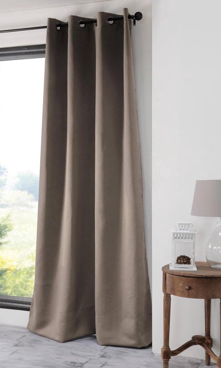 Verduisterend Gordijn - Paneelgordijn Raambekleding - Slaapkamer Verduisteren - 100% Lichtdicht - 140 x 280 cm - Linnen
