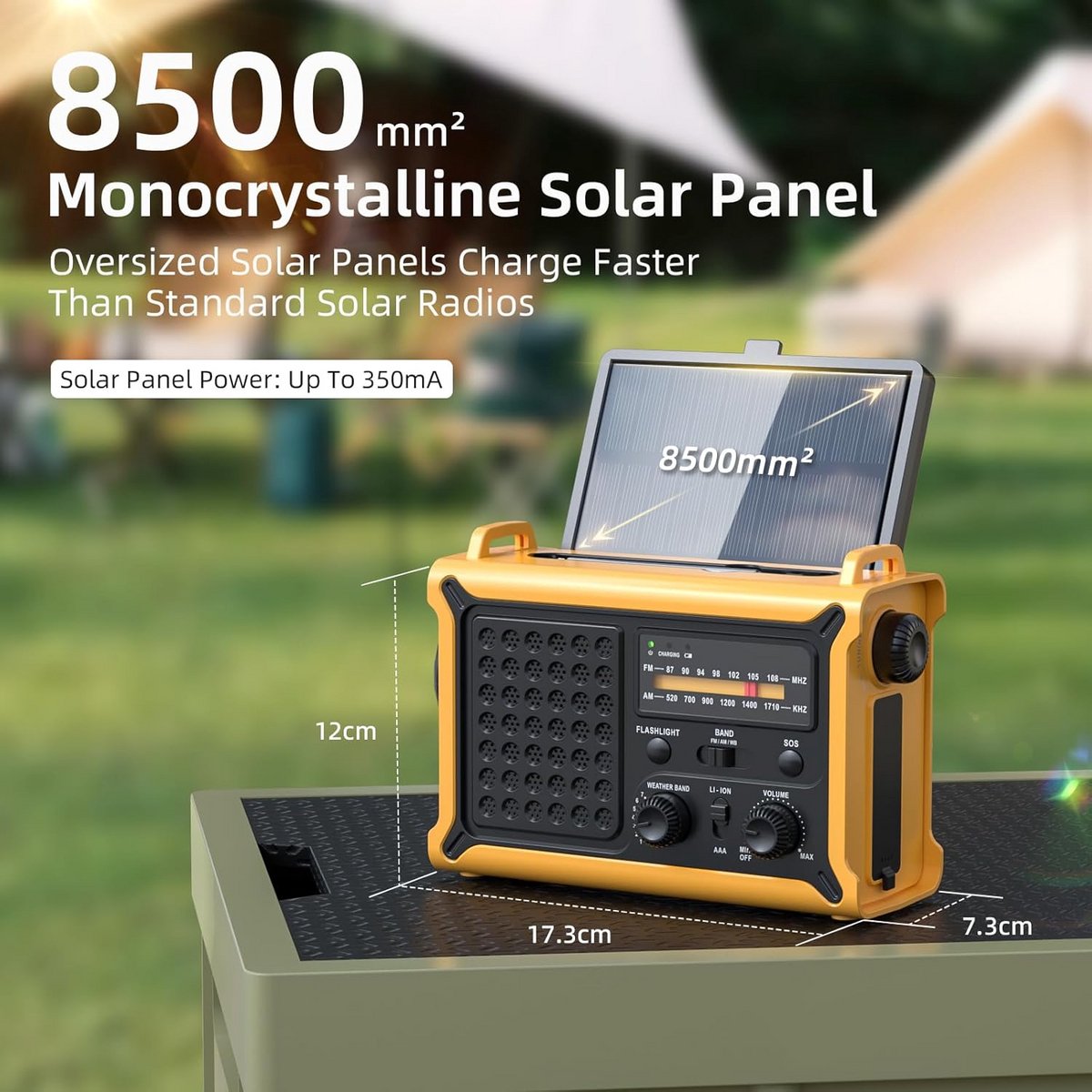 Noodradio - Noodpakket Oorlog - Draagbare Radio - Powerbank Zonneenergie - Transistor Radio - usb oplader – foto 6
