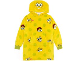 SpongeBob Oodie Hoodie - Deken Hoodie Kinderen - Comfortabel Loungen - Iconisch Karakter Design - Unisex Kinderen - Geel