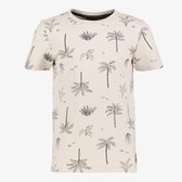 Unsigned jongens T-shirt met palmbomen beige - Maat 158/164