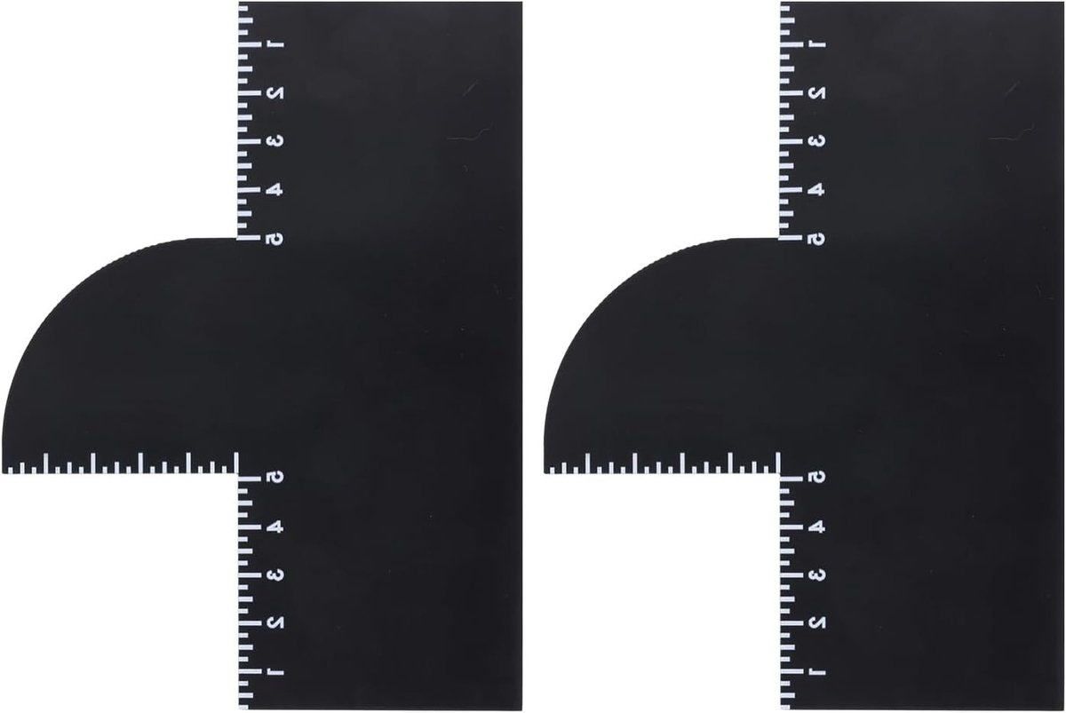 Verbeterkaart voor Kappers - Meetindicatoren - Herbruikbaar Hulpmiddel - Haarlijnvorming - Kleurspray - Randlijngereedschap - Kappersaccessoires - 2 stuks - Professionele Tools