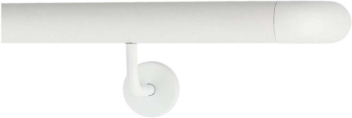 Aluminium Leuning - Wandsteun Trap - Veiligheid Binnen - Naadloze Lengtes - 120 cm - Wit