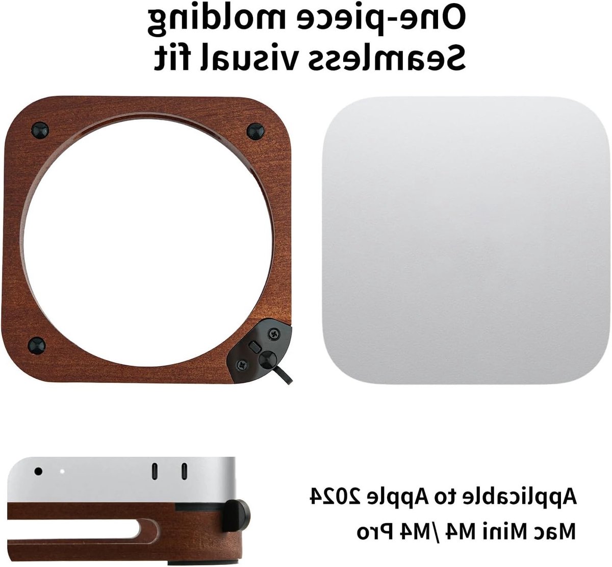 Houten Koelstandaard voor Mac Mini M4 met Dubbele Koeling - Laptop Houder en Accessoires voor Efficiënte Warmteafvoer en Verbeterde Prestaties