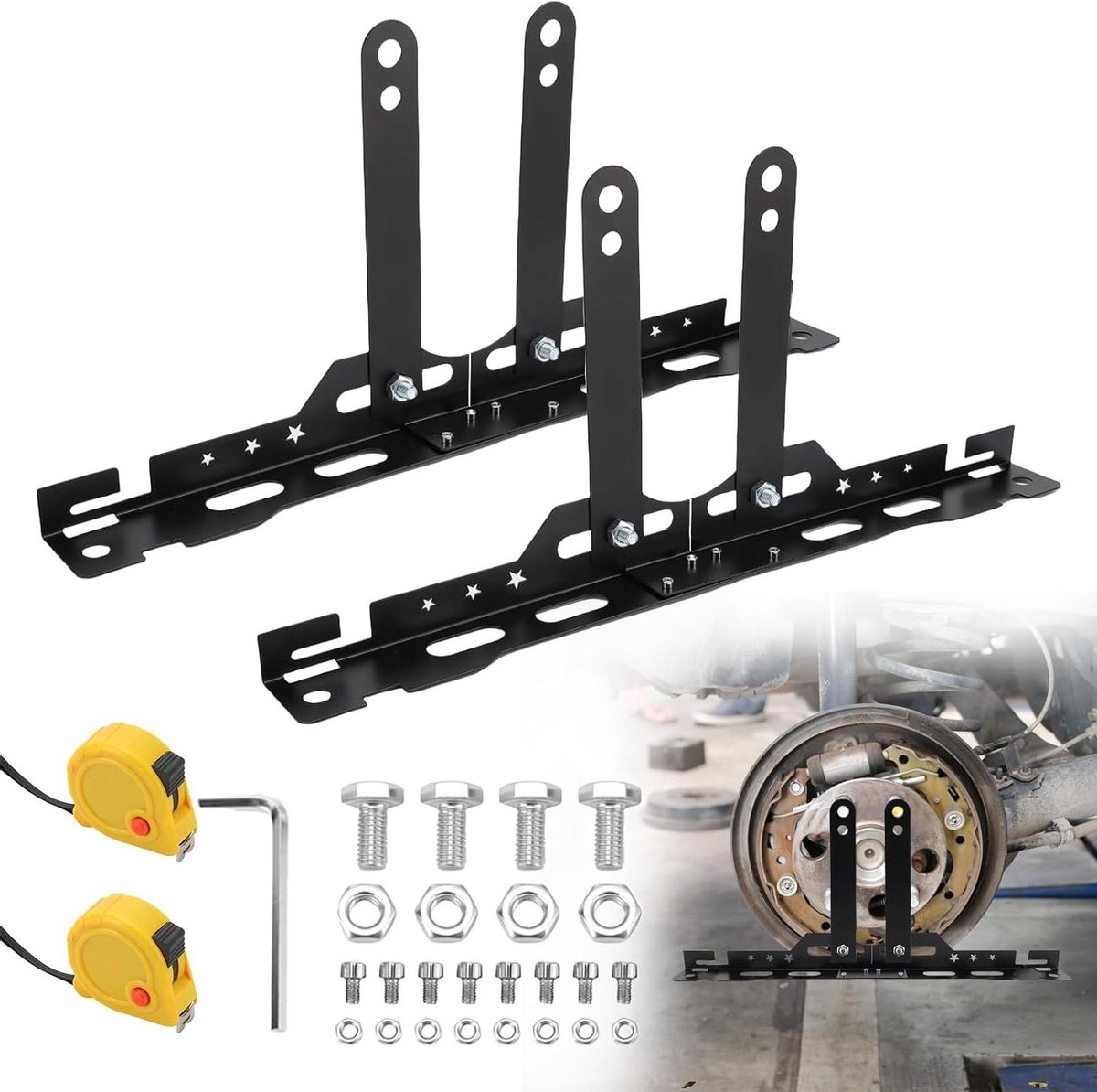 Parallellisme gereedschap - Wieluitlijning tool - Wielen uitlijnen - Nauwkeurig instellen - 35 x 9 x 9 cm - null