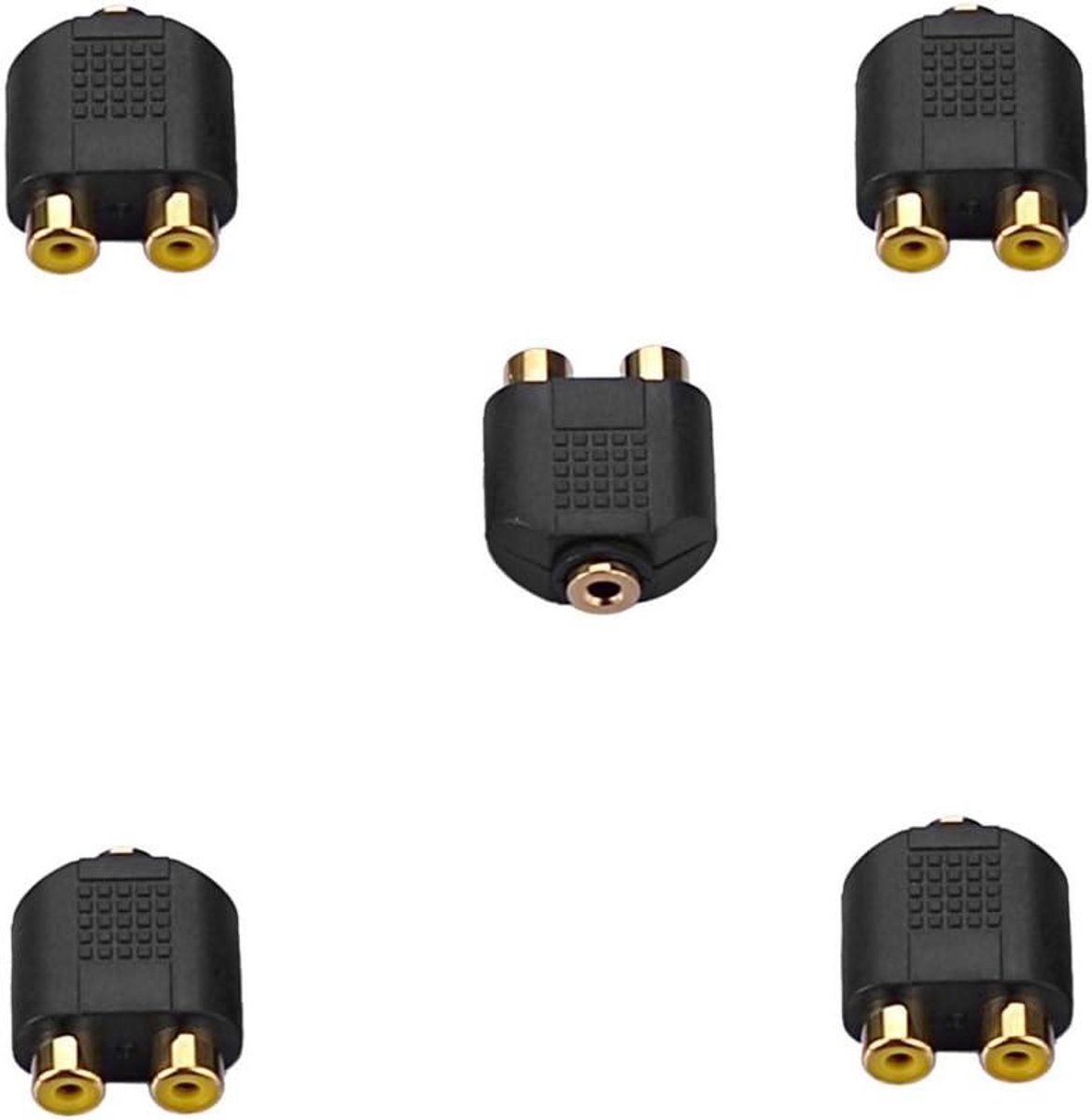 RCA Adapter - Cinch Koppeling - Audio Verbinding - Bus naar Bus - 5 Stuks - Wit