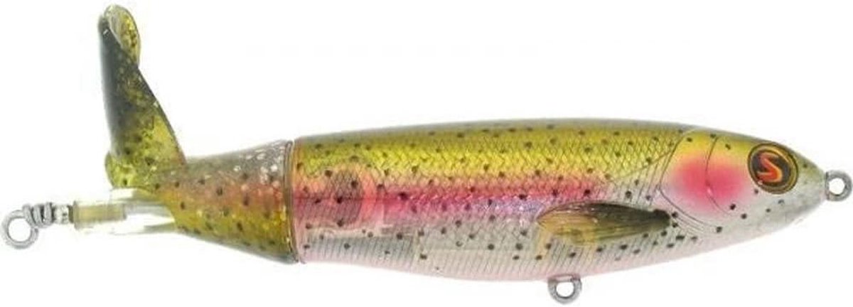 Whopper Plopper Kunstaas - Oppervlakte Lokaas - Vissen Op Forel - Rammelende Actie - 127 cm - Regenboog