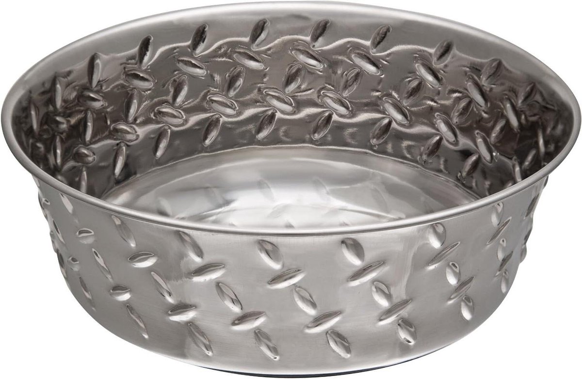 Voerbak Hond - Voerbak RVS - Hond Voeden - Antislip Bodem - 2.2 L - Zilver