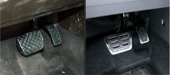 Auto Pedaal Covers - Gaspedaal Rempedaal - Verbeteren Rijervaring - Antislip Ontwerp - Standaard Maat - Zilver Zwart — afbeelding 4