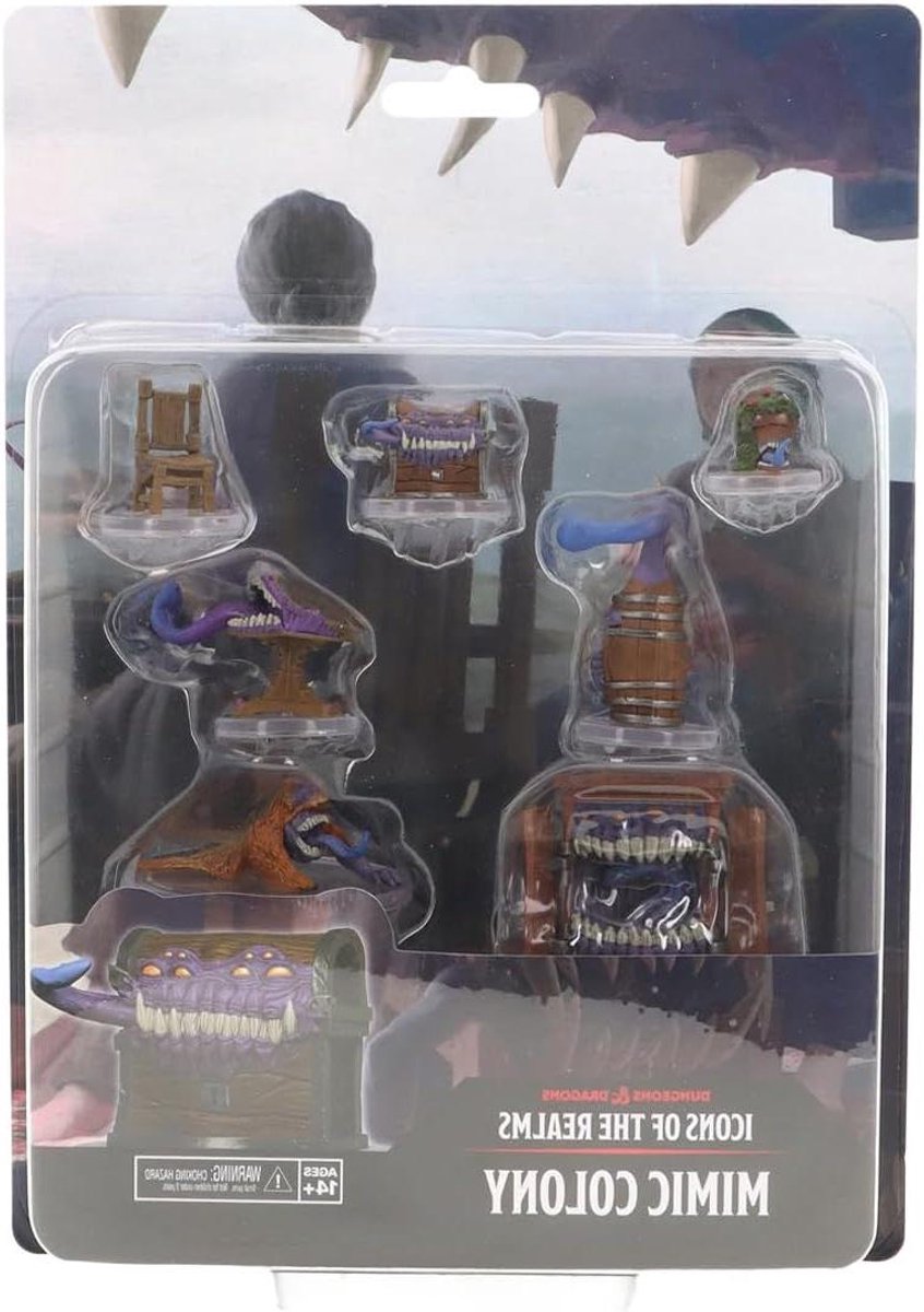 D&D Mimic Colony - Miniature Set - Tabletop Gaming - Zeven Iconische Vijanden - Miniatuur Schaal - Paars