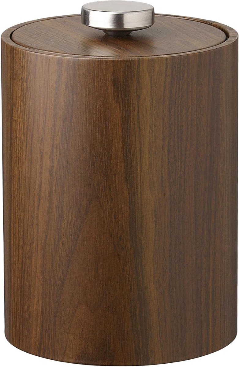 Ijsemmer - Koeler Bak - Dranken Koelen - Vinyl Houtstructuur - 2 Quarts - Walnoot Bruin