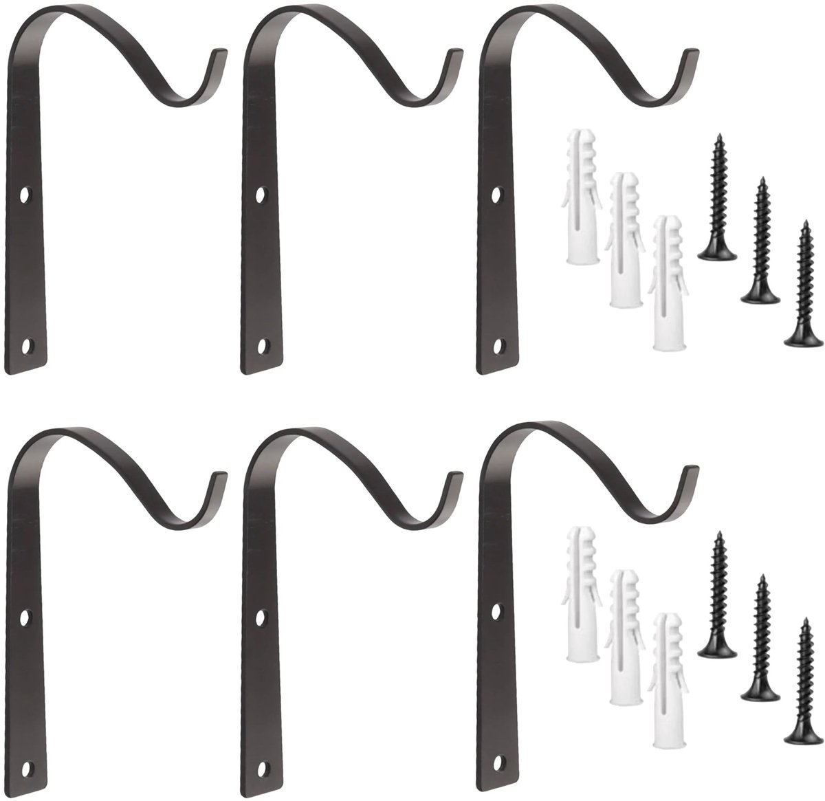 Minimalistische Muurhaak voor Plantenhanger - Zwart - Let op: Exclusief Pot - Inclusief Verzendkosten