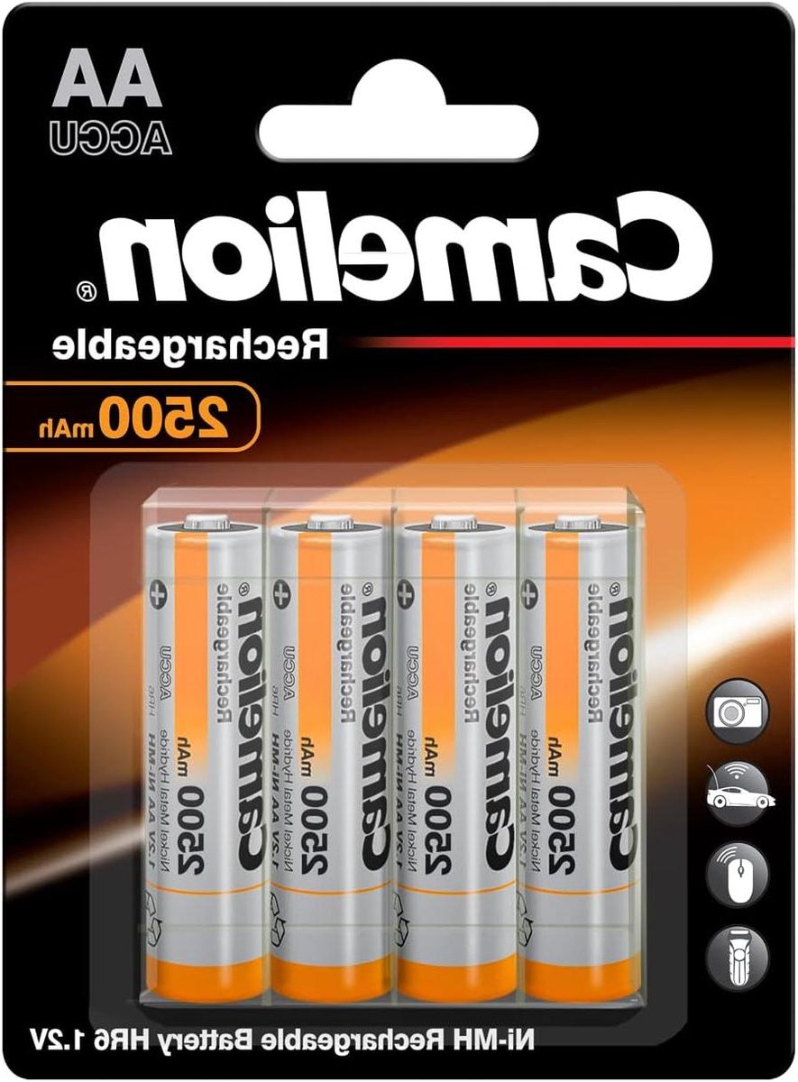 Oplaadbare Batterijen AA - Accu's Mignon HR6 - Energievoorziening Apparaten - Lage Zelfontlading - 2500 mAh - Zilver