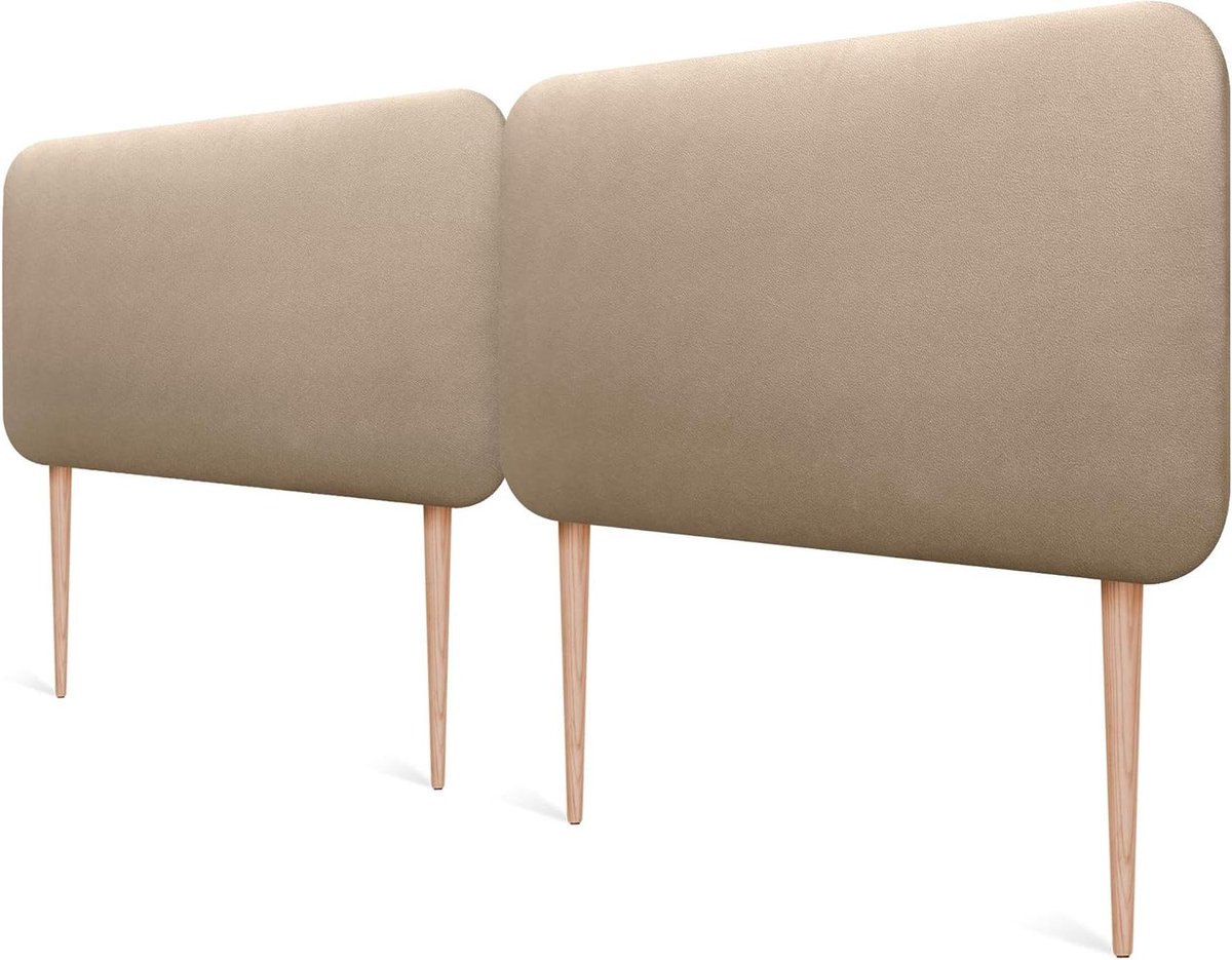 Hoofdbord Gestoffeerd Kunstleer - Bed Hoofdeinde - Slaapkamer Aankleden - Vlekwerende Stof - 180 x 105 cm - Champagne