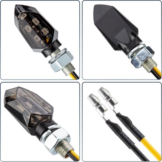 Motorfiets Knipperlichten - LED Indicatielampjes - Verkeersveiligheid Verbeteren - IP65 Waterdicht - 4 stuks - Amber — afbeelding 3