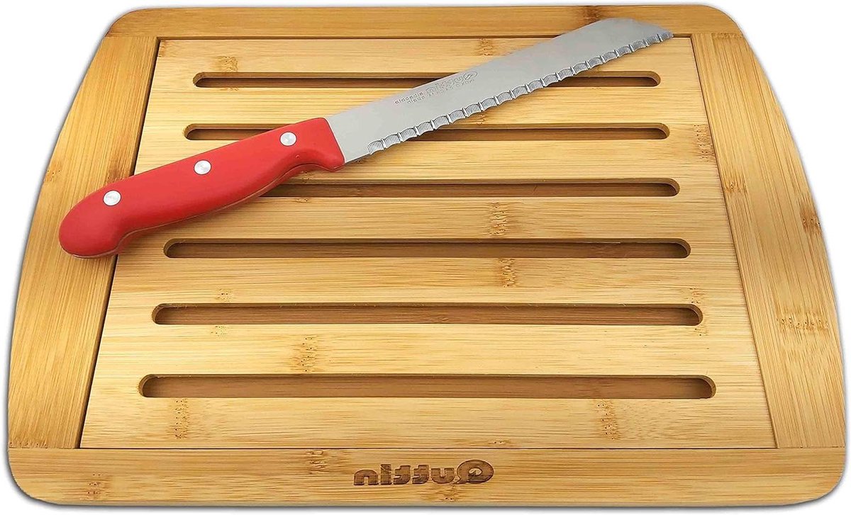 Broodplank - Snijplank brood - Brood snijden - Grote opvangbak - 36 x 25 cm - Bamboe