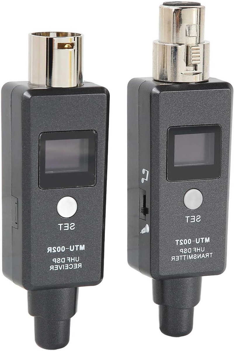 Draadloos Microfoonsysteem - XLR Zender Ontvanger - Muziek Optredens - Lage Latentie 2.4GHz - 30m Bereik