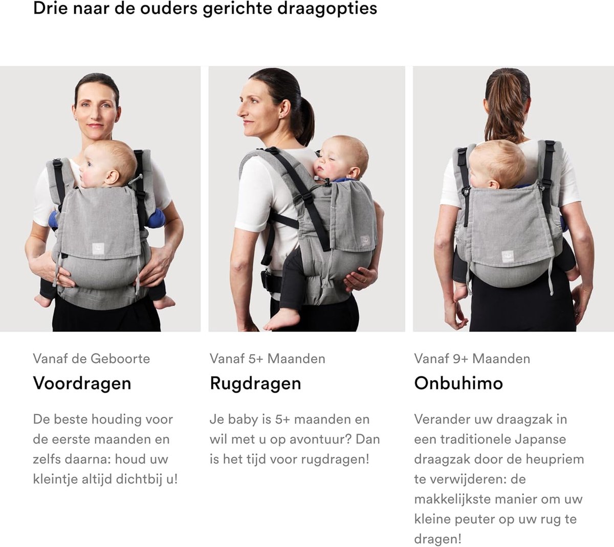 Stokke Limas Carrier Flex, Glacier Green - 2023-versie (OCS) - Babydrager met volledige gesp - Drie draagopties - Veilig voor baby's van 1 maand/4 kg tot 20 kg – foto 6