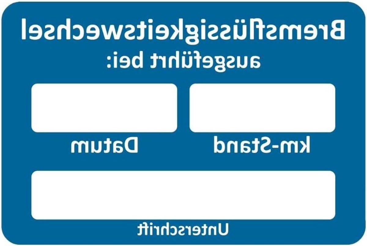 Werkplaats Stickers - Servicelabels - Onderhoud Bijhouden - Landschap Oriëntatie - 6x4 cm