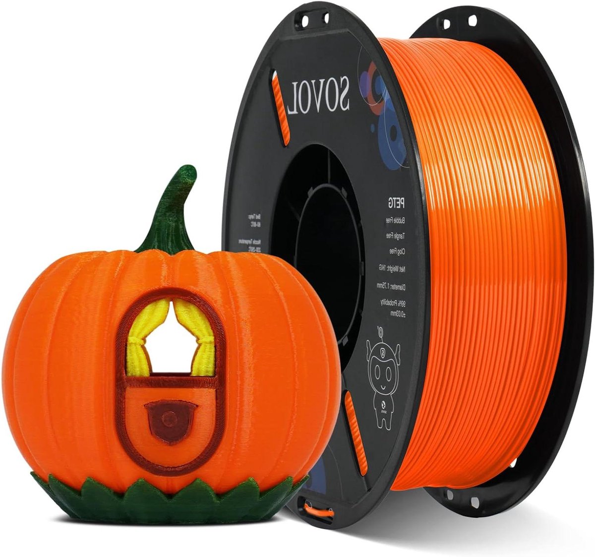 PETG Filament - 3D Print Materiaal - Precisie Printen - Hoge Taaiheid - 175 mm - Oranje