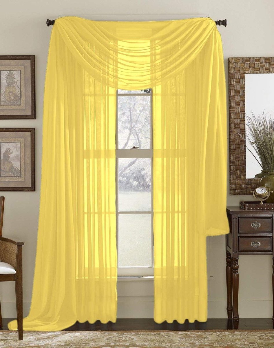 Gordijnpanelen Set - Raambekleding Draperie - Woonkamer Verfraaien - 3-Delig Transparant -