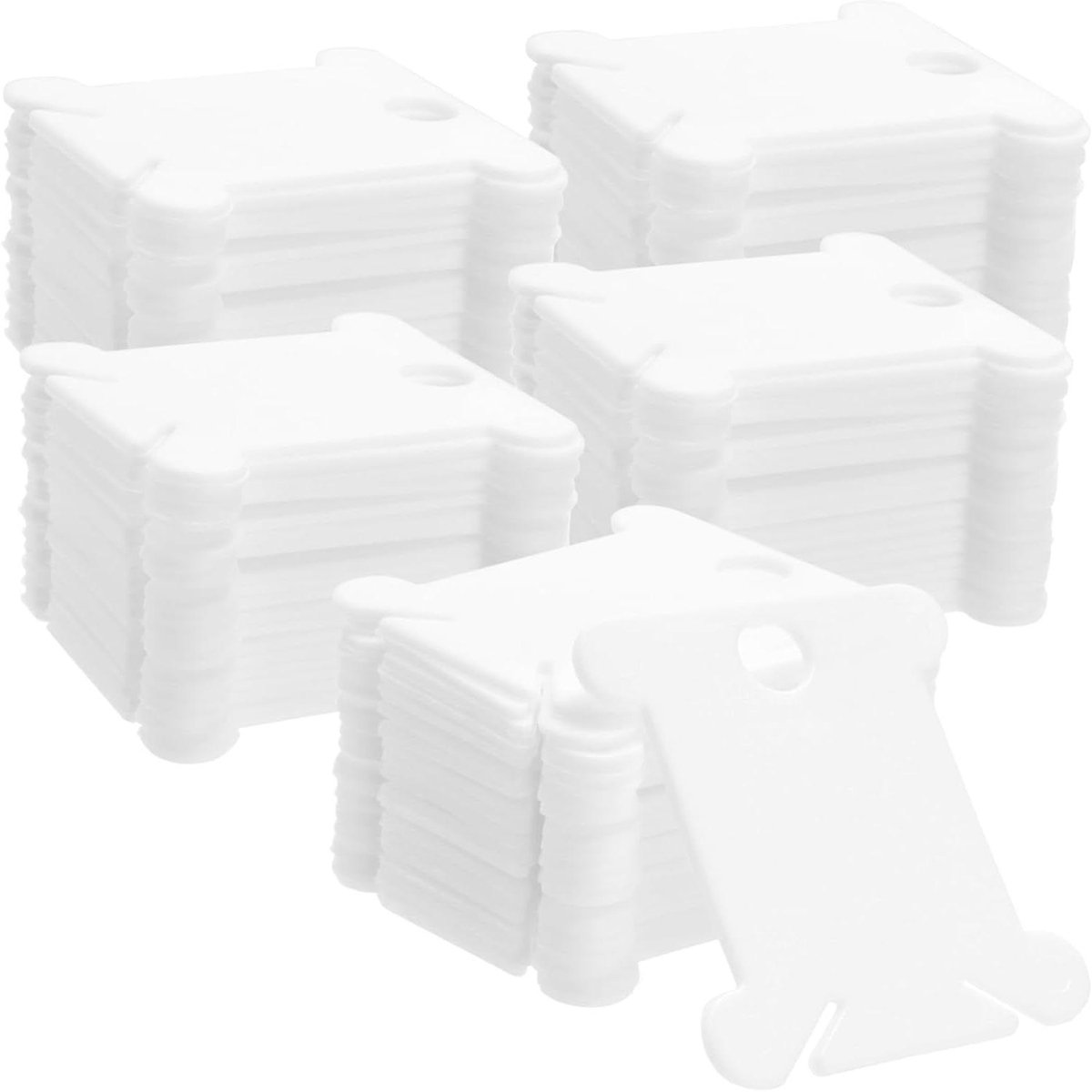 Plastic Floss Klossen - Garen Spoelen - Borduurgaren Organiseren - Stevig en Duurzaam - 1000 Stuks - Wit