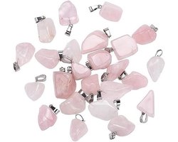 DanLingJewelry Onregelmatige vorm stenen bedels edelsteen bedels voor sieraden ambachten maken, Niet-edelmetaal, Kwarts