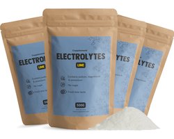 Cupplement Elektrolyten Poeder Citroen Suikervrij Combideal 4x 500 Gram - Energie - electrolytes - Keto - Vegan - Zonder toevoegingen - Lab getest - 125 dagen voorraad per zakje -