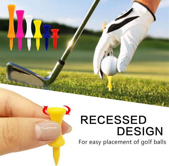 Golf Tees - Tees voor Golf - Golf Praktijk - Onbreekbaar Plastic - Diverse Maten - Gekleurd van GOLF — afbeelding 5