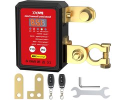 IMAYCC Slimme draadloze op afstand bestuurde auto-scheidingsschakelaar, batterij-scheidingsschakelaar, 12 V, 240 A, met led-voltagedisplay, anti-diefstal, hoofdschakelaar 12 V, voor voertuig, camper