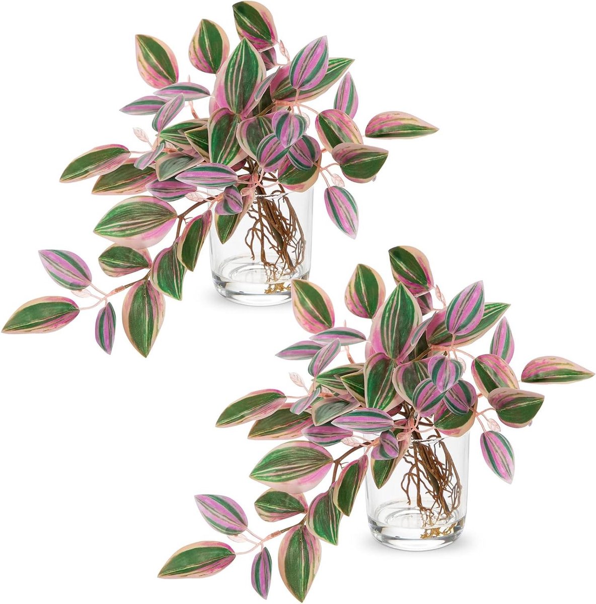 Kunstplanten Set - Nep Planten - Interieur Decoratie - Levensgoed Uiterlijk - 22 Cm - Paar