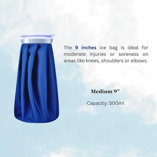 Herbruikbare IJs Zak - Warm Koud Kompres - Pijn Verlichting - Lekvrij Ontwerp - 23cm x 8cm - Blauw — afbeelding 2