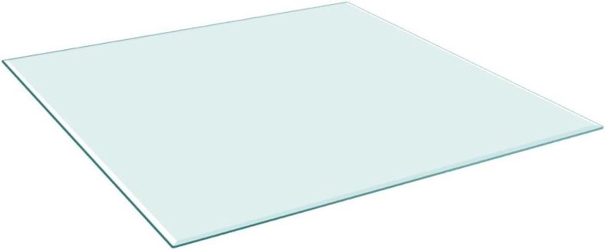 Glazen Tafelblad - Reserveblad Glasplaat - Tafel Beschermen - Gehard Glas - 700x700 mm - Transparant