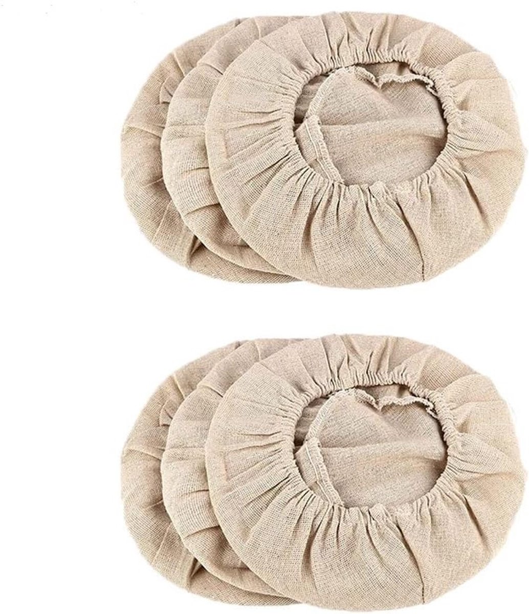 Bakkerij Accessoires: Set van 6 Doek Lijnen voor Ronde en Ovalen Broodbewijzingsmanden, Ideaal voor Deeg en Bakken