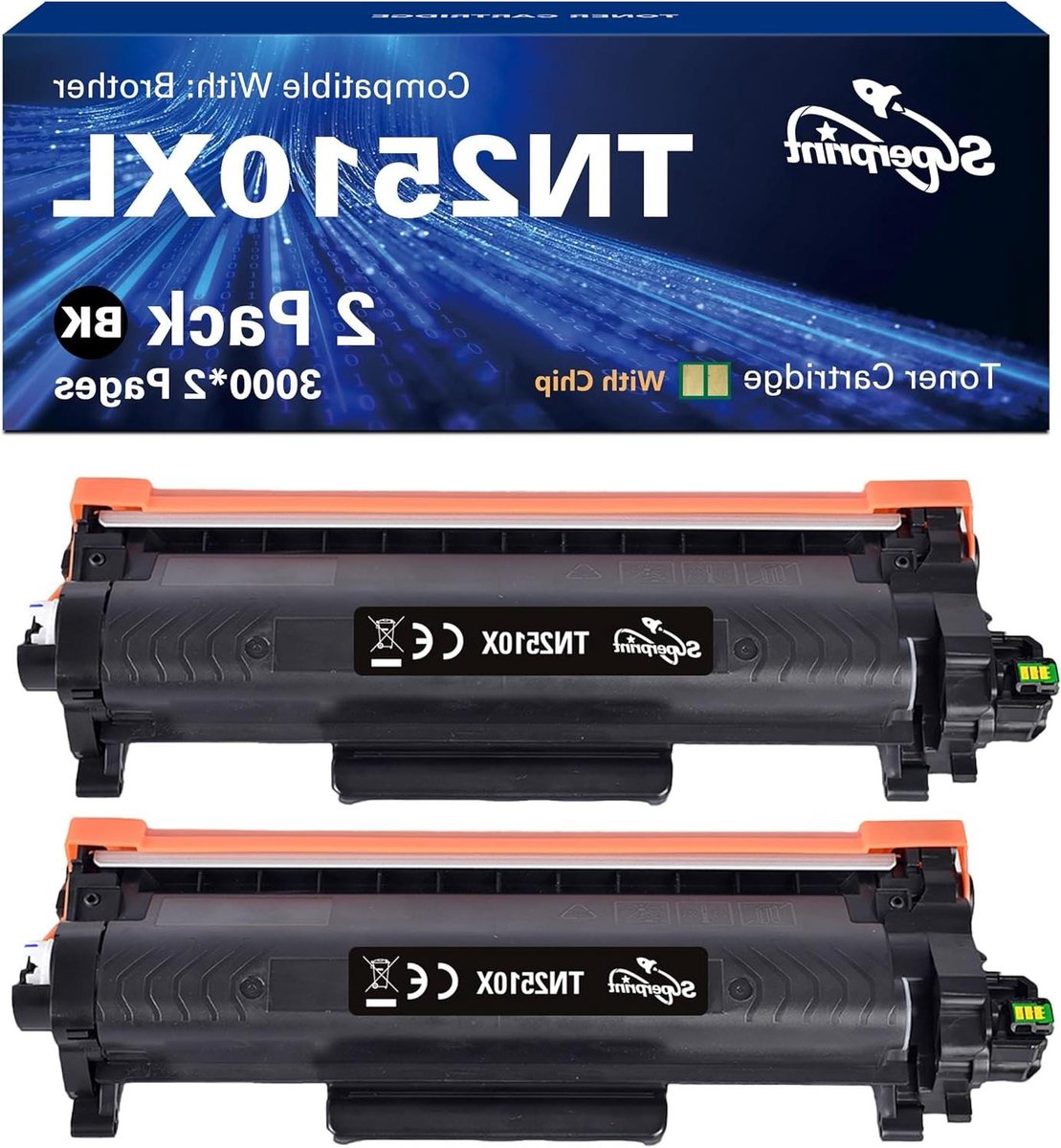 Toner Cartridge - Inkt Cartridge - Zakelijk Printen - Hoge Capaciteit - 2 Stuks - Zwart